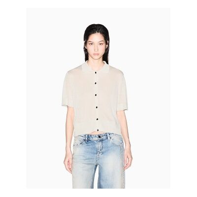 A X Armani Exchange para mujer. XW001911AF21575U6275 Cárdigan Corta beige (M), Casual, Viscosa, Manga corta, A X Armani Exchange outlet 2026 A X Armani Exchange para mujer. XW001911AF21575U6275 Cárdigan Corta beige (M), Casual, Viscosa, Manga corta, A X Armani Exchange outlet 2026