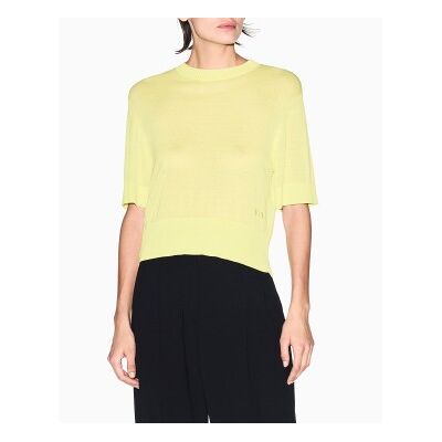 A X Armani Exchange para mujer. XW001912AF21575U2194 Jersey List amarillo (XS), Casual, Viscosa, Manga corta, A X Armani Exchange outlet 202 A X Armani Exchange para mujer. XW001912AF21575U2194 Jersey List amarillo (XS), Casual, Viscosa, Manga corta, A X Armani Exchange outlet 202