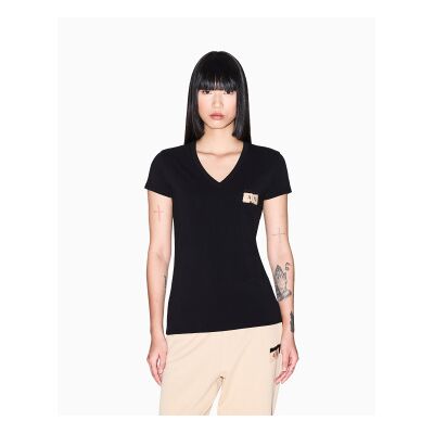A X Armani Exchange para mujer. XW001803AF16294UC001 Camiseta Logo negro (XXL), Casual, Algodón, Manga corta, A X Armani Exchange outlet 202 A X Armani Exchange para mujer. XW001803AF16294UC001 Camiseta Logo negro (XXL), Casual, Algodón, Manga corta, A X Armani Exchange outlet 202