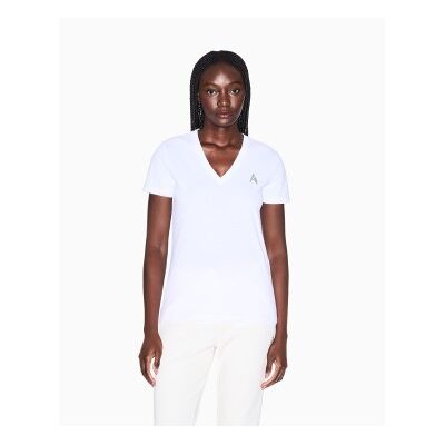 A X Armani Exchange para mujer. XW002330AF10356U0002 Camiseta Casual blanco (XS), Algodón, Manga corta, A X Armani Exchange outlet 2026. A X Armani Exchange para mujer. XW002330AF10356U0002 Camiseta Casual blanco (XS), Algodón, Manga corta, A X Armani Exchange outlet 2026.