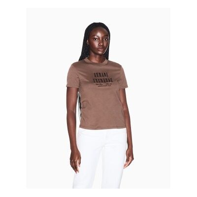 A X Armani Exchange para mujer. XW002334AF10358U6136 Camiseta boxy marrón (XXL), Casual, Algodón, Manga corta, A X Armani Exchange outlet 20 A X Armani Exchange para mujer. XW002334AF10358U6136 Camiseta boxy marrón (XXL), Casual, Algodón, Manga corta, A X Armani Exchange outlet 20