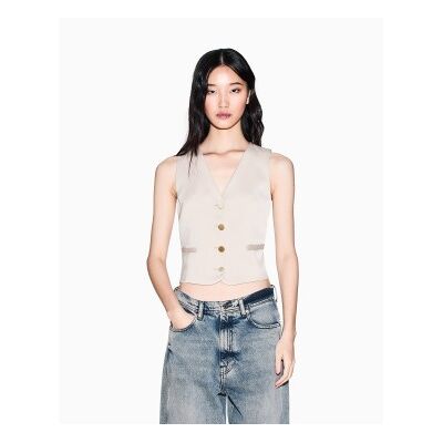 A X Armani Exchange para mujer. XW001954AF21553U6223 Chaleco Casual beige (M), Poliéster, A X Armani Exchange outlet 2026. A X Armani Exchange para mujer. XW001954AF21553U6223 Chaleco Casual beige (M), Poliéster, A X Armani Exchange outlet 2026.