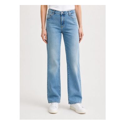 para mujer. W6RA15D6882 Pantalón Straight azul (26), Casual, Algodón, Guess outlet 2026. para mujer. W6RA15D6882 Pantalón Straight azul (26), Casual, Algodón, Guess outlet 2026.