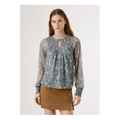 para mujer. PL3051243 Blusa Laurel azul (S), Casual, Poliéster, Manga larga, Pepe Jeans outlet 2026. para mujer. PL3051243 Blusa Laurel azul (S), Casual, Poliéster, Manga larga, Pepe Jeans outlet 2026.