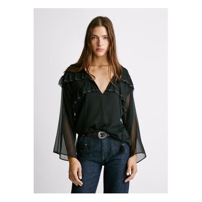 para mujer. PL3051294 Blusa Lizandra negra (L), Negro, Casual, Poliéster, Manga larga, Pepe Jeans outlet 2026. para mujer. PL3051294 Blusa Lizandra negra (L), Negro, Casual, Poliéster, Manga larga, Pepe Jeans outlet 2026.