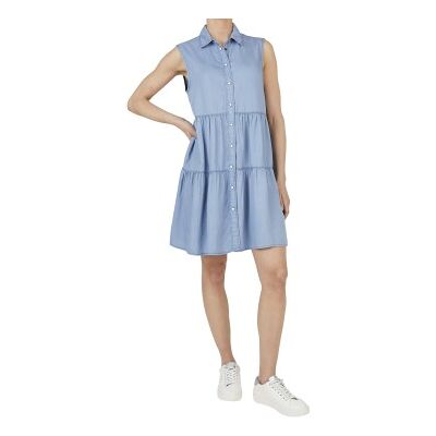 para mujer. PL953719PG9 Vestido Arya azul (S), Casual, Manga corta, Lyocell, Sostenible, Pepe Jeans outlet 2026. para mujer. PL953719PG9 Vestido Arya azul (S), Casual, Manga corta, Lyocell, Sostenible, Pepe Jeans outlet 2026.
