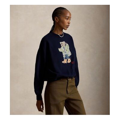 Polo Ralph Lauren para mujer. 211B17782001 Sudadera de algodón con Polo Bear marino (XS), Casual, Manga larga, Polo Ralph Lauren outlet 2026 Polo Ralph Lauren para mujer. 211B17782001 Sudadera de algodón con Polo Bear marino (XS), Casual, Manga larga, Polo Ralph Lauren outlet 2026