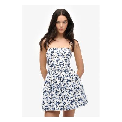 Superdry para mujer. W8011971A Vestido Cami azul (XS), Casual, Algodón, Sin mangas / Tirantes, Superdry outlet 2026. Superdry para mujer. W8011971A Vestido Cami azul (XS), Casual, Algodón, Sin mangas / Tirantes, Superdry outlet 2026.