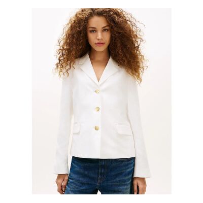 para mujer. WW0WW49335 Americana de corte slim con botones dorados blanco (38), Casual, Poliéster, Tommy Hilfiger outlet 2026 para mujer. WW0WW49335 Americana de corte slim con botones dorados blanco (38), Casual, Poliéster, Tommy Hilfiger outlet 2026