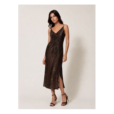 Twinset para mujer. 262TT2140 Vestido largo de lentejuelas marrón (42), Fiesta, Poliéster, Sin mangas / Tirantes, Twinset outlet 2026. Twinset para mujer. 262TT2140 Vestido largo de lentejuelas marrón (42), Fiesta, Poliéster, Sin mangas / Tirantes, Twinset outlet 2026.