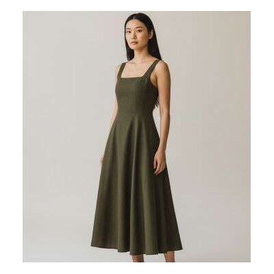 Twinset para mujer. 261TF2021 Vestido Midi C/Spalline verde (42), Casual, Lino, Sin mangas / Tirantes, Twinset outlet 2026. Twinset para mujer. 261TF2021 Vestido Midi C/Spalline verde (42), Casual, Lino, Sin mangas / Tirantes, Twinset outlet 2026.