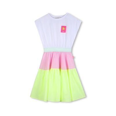 Billieblush para niña. U21826 Vestido Bicolor blanco (12Y= 150cm), Casual, Algodón, Sin mangas / Tirantes, moda infantil, Billieblush outlet Billieblush para niña. U21826 Vestido Bicolor blanco (12Y= 150cm), Casual, Algodón, Sin mangas / Tirantes, moda infantil, Billieblush outlet