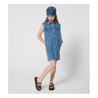 Zadig & Voltaire para niña. X60568 Vestido denima zul (10Y= 138cm), Azul, Casual, Algodón, Sin mangas / Tirantes, moda infantil, Zadig & Vol Zadig & Voltaire para niña. X60568 Vestido denima zul (10Y= 138cm), Azul, Casual, Algodón, Sin mangas / Tirantes, moda infantil, Zadig & Vol