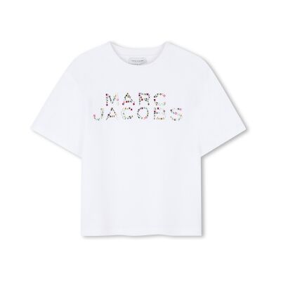 para niña. W60746 Camiseta cuello redondo blanco (10Y= 138cm), Casual, Algodón, Manga corta, moda infantil, Marc Jacobs outlet 2 para niña. W60746 Camiseta cuello redondo blanco (10Y= 138cm), Casual, Algodón, Manga corta, moda infantil, Marc Jacobs outlet 2
