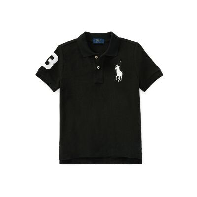Polo Ralph Lauren para niño. 322670257015 Polo de piqué de algodón con Big Pony negro (6años= 124/134cm), Casual, Manga corta, moda infantil Polo Ralph Lauren para niño. 322670257015 Polo de piqué de algodón con Big Pony negro (6años= 124/134cm), Casual, Manga corta, moda infantil