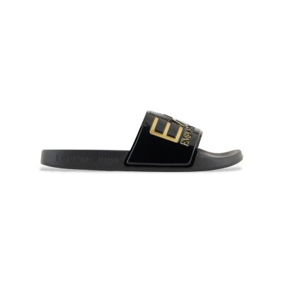EA7 para mujer. 7X000108_AF15118 Chanclas Maxilogo negro, dorado (44), Plano, Ninguno, Beachwear, EA7 outlet 2026. EA7 para mujer. 7X000108_AF15118 Chanclas Maxilogo negro, dorado (44), Plano, Ninguno, Beachwear, EA7 outlet 2026.