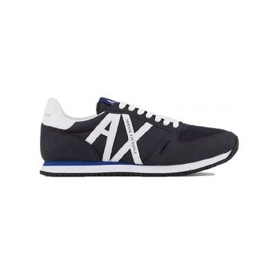 A X Armani Exchange para hombre. XUX017XCC68K487 Zapatilla retro running logo marino (45), Plano, 1 a 3cm, Cordones, Casual, A X Armani Exch A X Armani Exchange para hombre. XUX017XCC68K487 Zapatilla retro running logo marino (45), Plano, 1 a 3cm, Cordones, Casual, A X Armani Exch