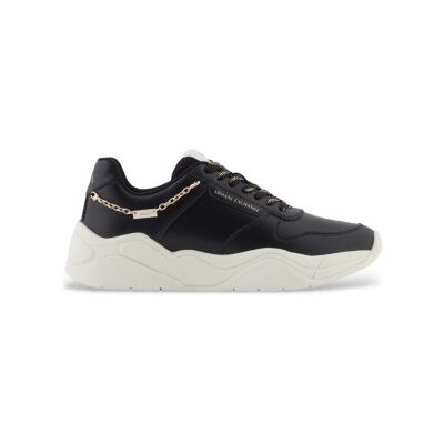 A X Armani Exchange para mujer. XW001617AF17443MC005 Zapatillas de Piel Equip negro (38.5), Plano, Cordones, Casual, A X Armani Exchange out A X Armani Exchange para mujer. XW001617AF17443MC005 Zapatillas de Piel Equip negro (38.5), Plano, Cordones, Casual, A X Armani Exchange out