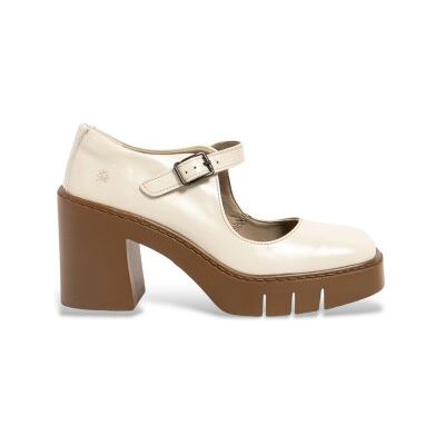 Art para mujer. 1198411KH003_082 Zapatos 1984 de piel blanco roto (38), Dorado, 8 a 10cm, Hebilla, Clásico, Art outlet 2026. Art para mujer. 1198411KH003_082 Zapatos 1984 de piel blanco roto (38), Dorado, 8 a 10cm, Hebilla, Clásico, Art outlet 2026.