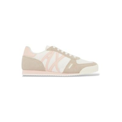 A X Armani Exchange para mujer. XW002794AF22755MZ736 Zapatillas con cordones y suela de goma blanco (38), Tela, Plano, Casual, A X Armani Ex A X Armani Exchange para mujer. XW002794AF22755MZ736 Zapatillas con cordones y suela de goma blanco (38), Tela, Plano, Casual, A X Armani Ex