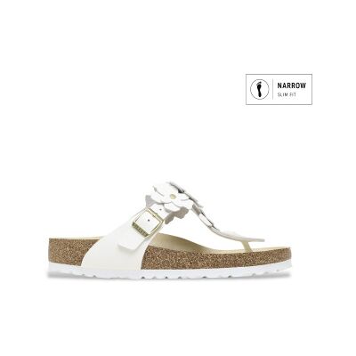 Birkenstock para mujer. 1026735 Sandalias de Piel Gizeh Flower Embellishment (Ajuste Estrecho) blanco (39), Plano, Hebilla, Casual, Birkenst Birkenstock para mujer. 1026735 Sandalias de Piel Gizeh Flower Embellishment (Ajuste Estrecho) blanco (39), Plano, Hebilla, Casual, Birkenst