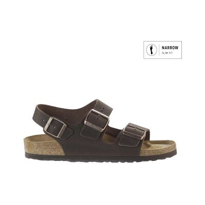 para hombre. 34873 Sandalias Milano Oiled de piel (Ajuste Estrecho) marrón (44), Plano, Hebilla, Casual, Habana, Birkenstock out para hombre. 34873 Sandalias Milano Oiled de piel (Ajuste Estrecho) marrón (44), Plano, Hebilla, Casual, Habana, Birkenstock out