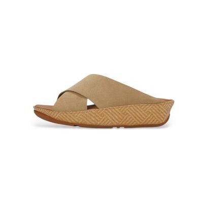 Fitflop para mujer. A4R-923 Sandalias de piel Lulu Lux Graphic-Weave Cross Slides marrón (38), 3 a 5cm, Ante, Ninguno, Casual, Fitflop outle Fitflop para mujer. A4R-923 Sandalias de piel Lulu Lux Graphic-Weave Cross Slides marrón (38), 3 a 5cm, Ante, Ninguno, Casual, Fitflop outle