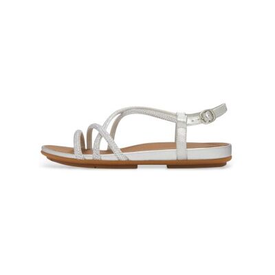 Fitflop para mujer. A3Z-011 Sandalias Gracie Crystal Strappy Back-Strap plateado (38), Piel, Plata, Plano, Hebilla, Casual, Fiesta, Fitflop Fitflop para mujer. A3Z-011 Sandalias Gracie Crystal Strappy Back-Strap plateado (38), Piel, Plata, Plano, Hebilla, Casual, Fiesta, Fitflop