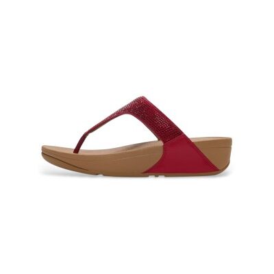 Fitflop para mujer. EC5-D47 Sandalias Lulu Crystal Embellished Toe-Post rojo (42), Plano, 1 a 3cm, Ninguno, Casual, Burdeos, Fitflop outlet Fitflop para mujer. EC5-D47 Sandalias Lulu Crystal Embellished Toe-Post rojo (42), Plano, 1 a 3cm, Ninguno, Casual, Burdeos, Fitflop outlet