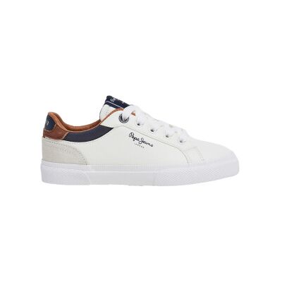 unisex para niños. PBS30569 Zapatillas de Piel Kenton Court blanco (33), Plano, Cordones, Casual, moda infantil, Pepe Jeans outle unisex para niños. PBS30569 Zapatillas de Piel Kenton Court blanco (33), Plano, Cordones, Casual, moda infantil, Pepe Jeans outle
