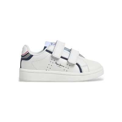 unisex para niños. PBS000010 Zapatillas Player Young blanco (31), Piel, Plano, Velcro, Casual, moda infantil, Pepe Jeans outlet 2 unisex para niños. PBS000010 Zapatillas Player Young blanco (31), Piel, Plano, Velcro, Casual, moda infantil, Pepe Jeans outlet 2