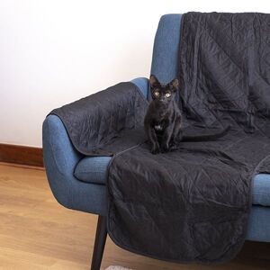 Protector para sof� de 1 plaza, color negro y gris