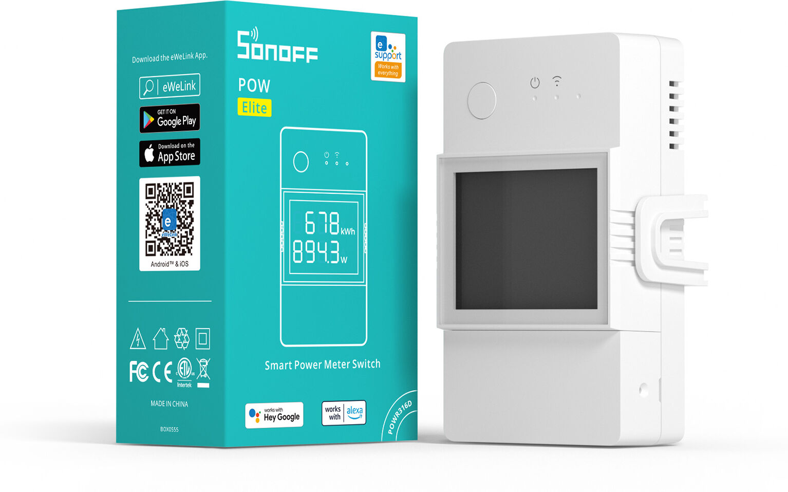 Sonoff POWR320D Elite Interruptor de medidor de potencia inteligente