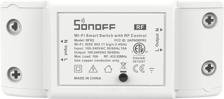 SONOFF RFR2 - Interruptor inteligente inalámbrico WiFi con receptor RF