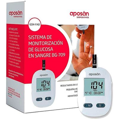 Aposan Aposán Glucómetro Kit De Medición De Glucosa Aposan Aposán Glucómetro Kit De Medición De Glucosa