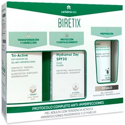 Cantabria Labs Biretix Protocolo Completo para el Cuidado de la Piel con Acné Cantabria Labs Biretix Protocolo Completo para el Cuidado de la Piel con Acné
