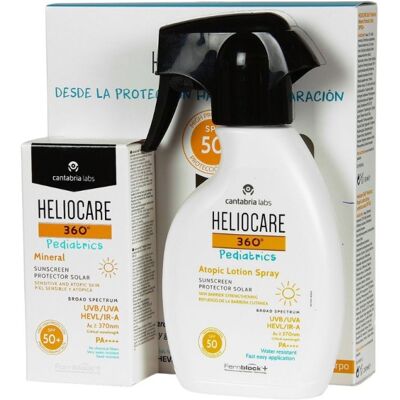 Heliocare 360 Pediatrics + Pistola Atopica Locion Spray 200 Ml Heliocare 360 Pediatrics + Pistola Atopica Locion Spray 200 Ml