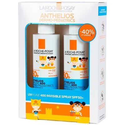 Duplo La Roche Posay Anthelios Spray Pediátrico Invisible 2 X 200 Ml Duplo La Roche Posay Anthelios Spray Pediátrico Invisible 2 X 200 Ml