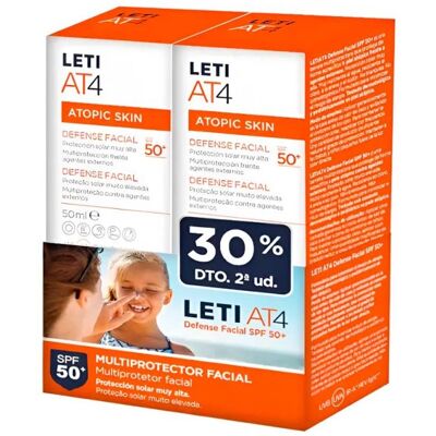 Duplo Leti At4 Spf 50 Facial 2 X 50 Ml Duplo Leti At4 Spf 50 Facial 2 X 50 Ml