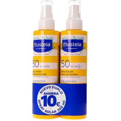 Duplo Mustela Spray Solar Spf50 2 X 200 Ml Duplo Mustela Spray Solar Spf50 2 X 200 Ml