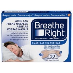 Breathe Right BREATHE RIGHT Tiras Nasales Pequeñas 30U - Tiras Nasales Breathe Right BREATHE RIGHT Tiras Nasales Pequeñas 30U - Tiras Nasales