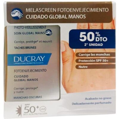 Ducray Duplo Melascreen Crema Manos Antienvejecimiento 2x50 Ml Spf50 Ducray Duplo Melascreen Crema Manos Antienvejecimiento 2x50 Ml Spf50
