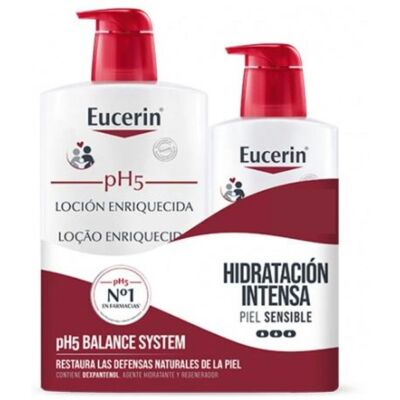 Eucerin Family Pack Loción Ph5 Enriquecida 1 L + 200 Ml Eucerin Family Pack Loción Ph5 Enriquecida 1 L + 200 Ml