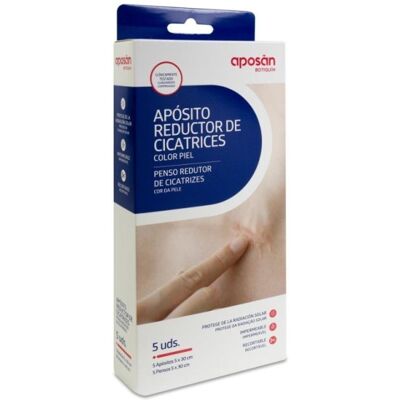 Aposan Botiquín Apósito Reductor De Cicatrices 30 Cmx5 Cm 5 Ud Aposan Botiquín Apósito Reductor De Cicatrices 30 Cmx5 Cm 5 Ud