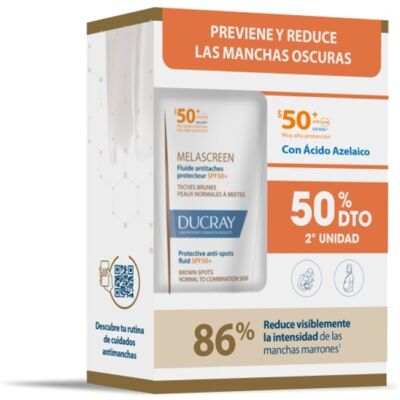 Ducray Melascreen Anti-manchas SPF50 Dúo - Fluido protector Ducray Melascreen Anti-manchas SPF50 Dúo - Fluido protector