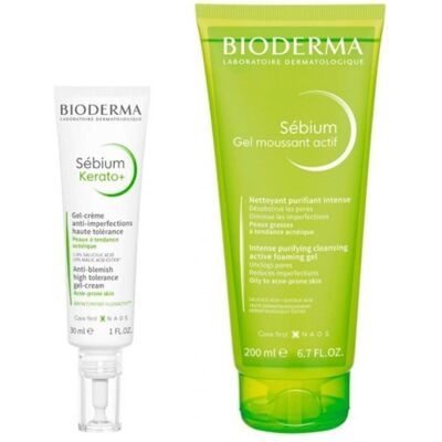 Bioderma Sébium Kerato+ 30 Ml + Sébium Gel Moussant Actif 200 Ml Bioderma Sébium Kerato+ 30 Ml + Sébium Gel Moussant Actif 200 Ml