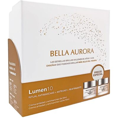 Pack Bella Aurora Noel 2025 Lumen 10 Antiedad Y Antimanchas, Día 50 Ml + Noche 50 Ml Pack Bella Aurora Noel 2025 Lumen 10 Antiedad Y Antimanchas, Día 50 Ml + Noche 50 Ml