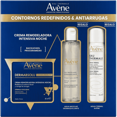 Avene Pack Avène Dermabsolu Crema Remodeladora Noche 40 Ml + Agua Micelar 100 Ml + Agua Termal 50 Ml Avene Pack Avène Dermabsolu Crema Remodeladora Noche 40 Ml + Agua Micelar 100 Ml + Agua Termal 50 Ml