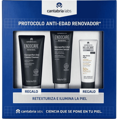 Cantabria Labs Pack Endocare Glycoperfect Intensive Sérum 50 Ml + Limpiador 30 Ml + Heliocare Spf50+ 15 Ml Cantabria Labs Pack Endocare Glycoperfect Intensive Sérum 50 Ml + Limpiador 30 Ml + Heliocare Spf50+ 15 Ml