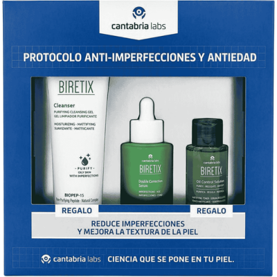 Pack Biretix Double Correction Sérum 30 Ml + Cleanser 75 Ml + Oil Control Solution 30 Ml Pack Biretix Double Correction Sérum 30 Ml + Cleanser 75 Ml + Oil Control Solution 30 Ml